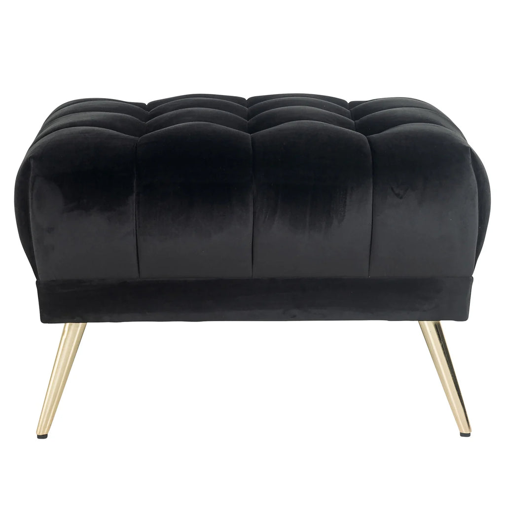 Hocker & Fußbank Huxley anthracite velvet