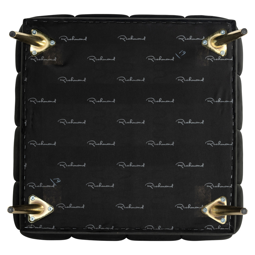 Hocker & Fußbank Huxley anthracite velvet