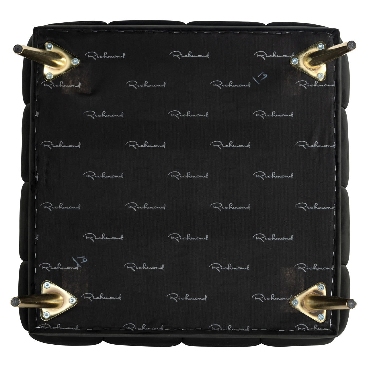 Hocker & Fußbank Huxley anthracite velvet