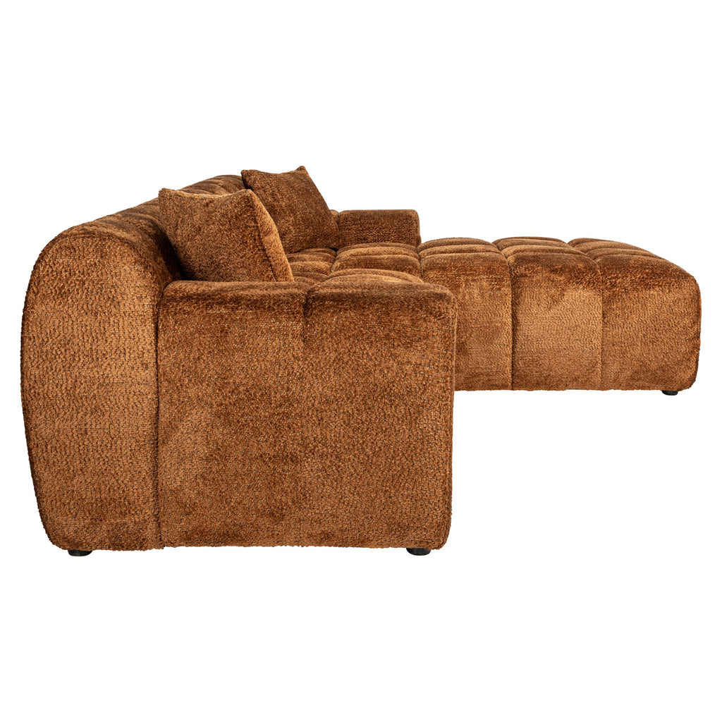 Sofa Cube lovely cinnamon 3-seater + lounge right