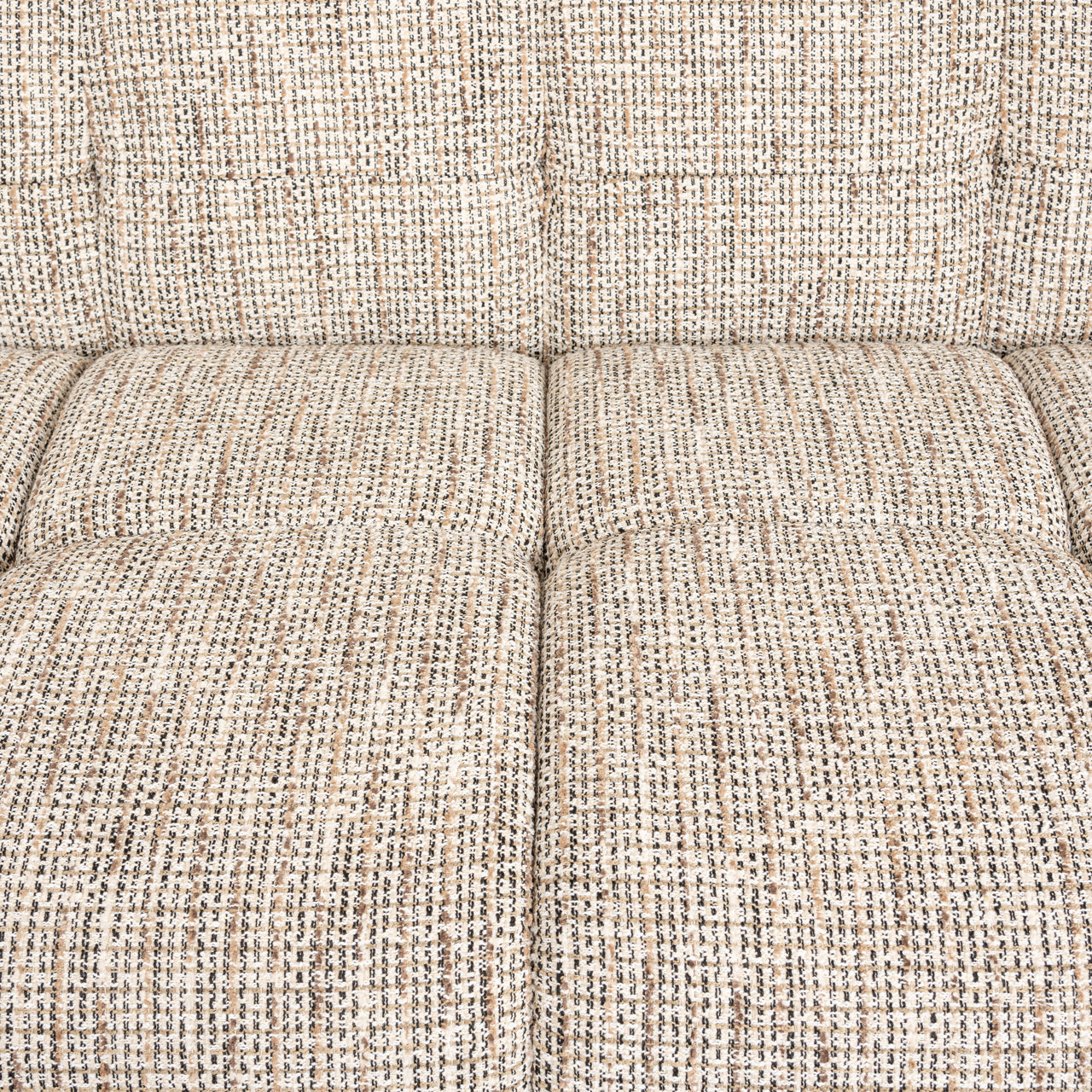 Sofa Hazel be straight dark brown 3-seater + lounge left