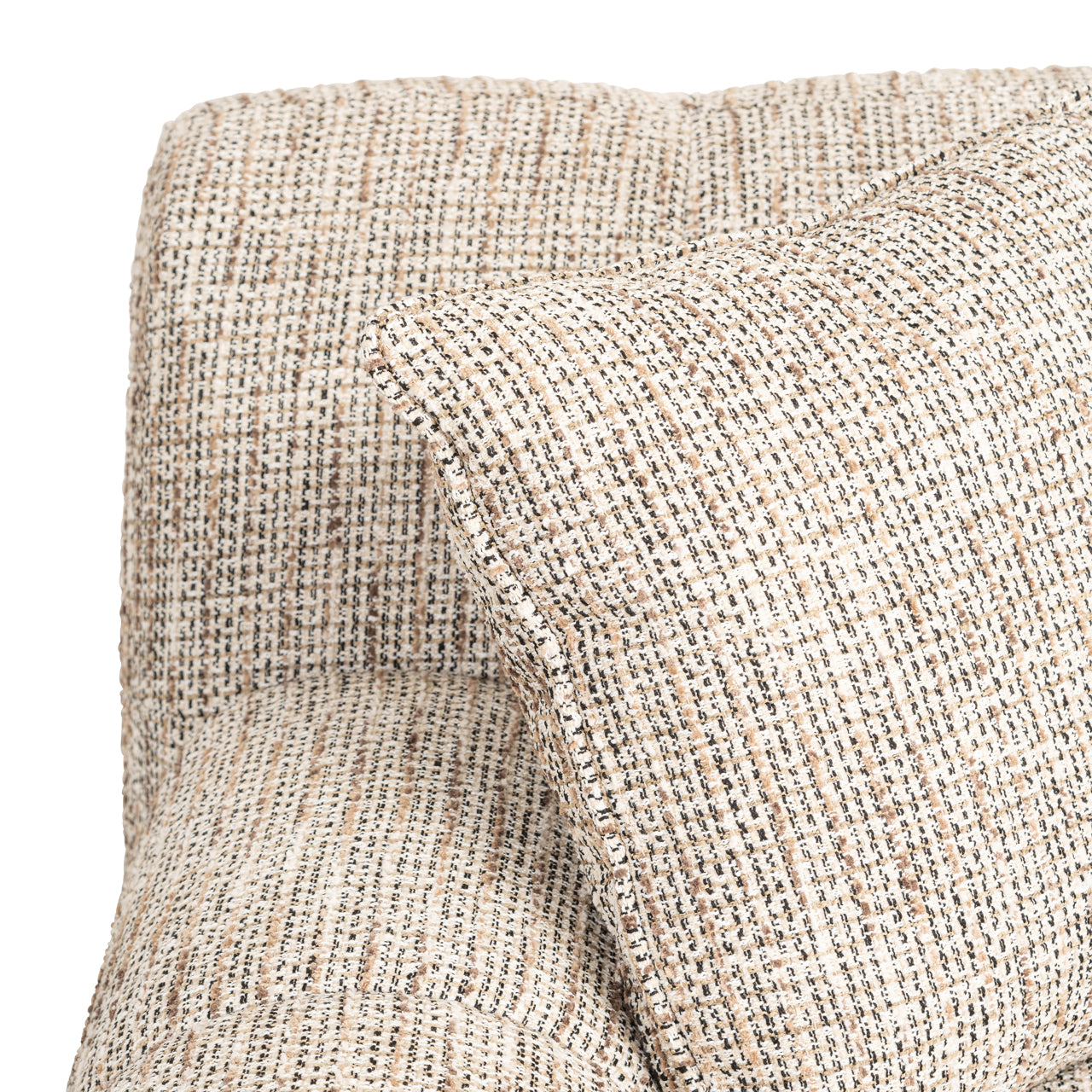 Sofa Hazel be straight dark brown 3-seater + lounge left