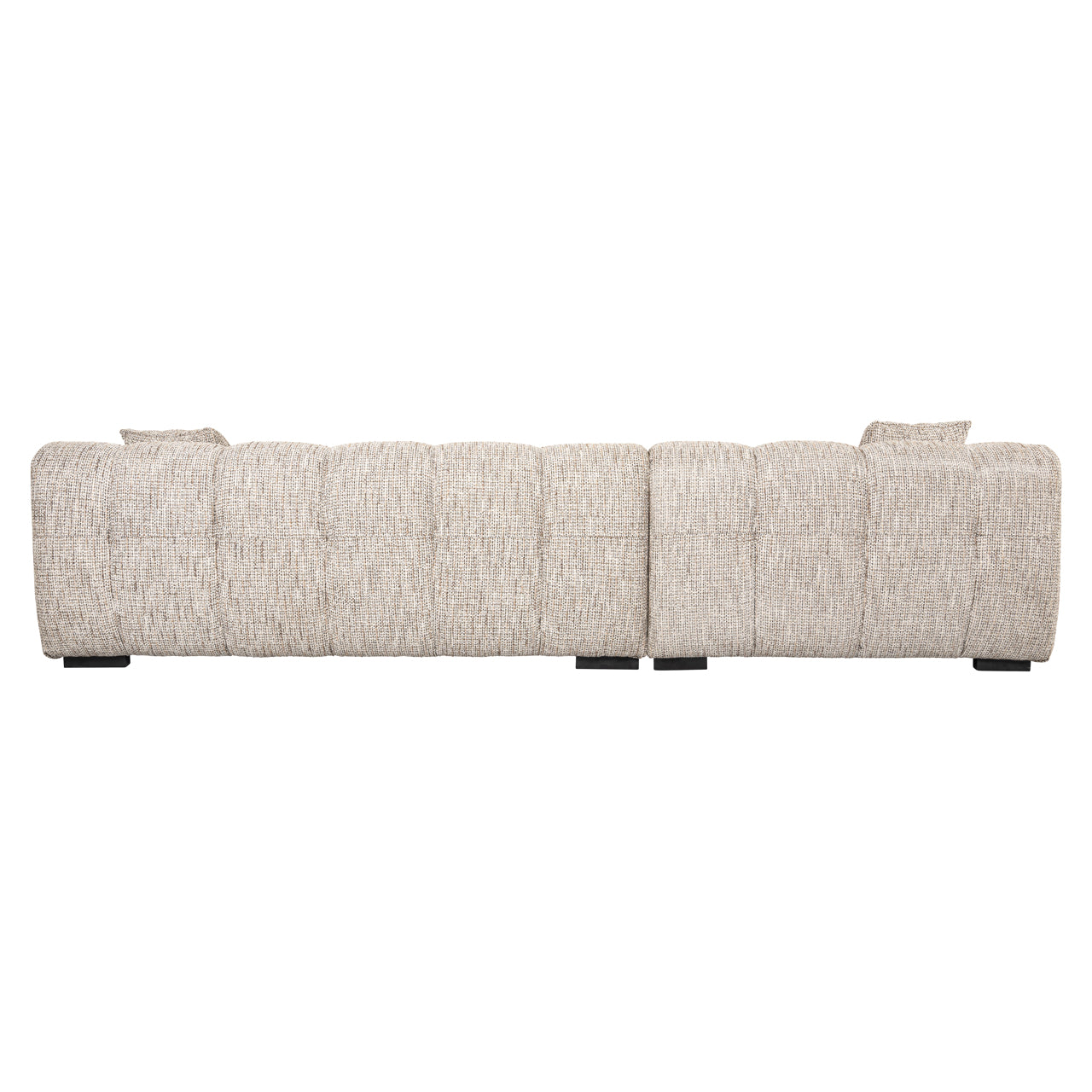 Sofa Hazel be straight dark brown 3-seater + lounge left