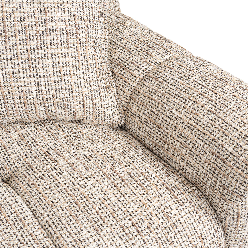 Sofa Hazel be straight dark brown 3-seater + lounge left