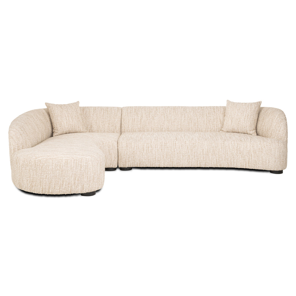 Sofa Pandora beige angora lounge left