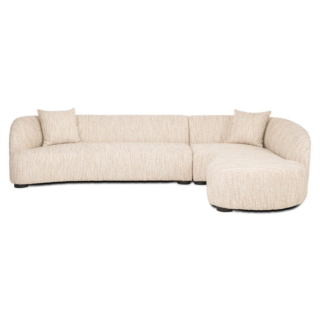 Sofa Pandora beige angora lounge right