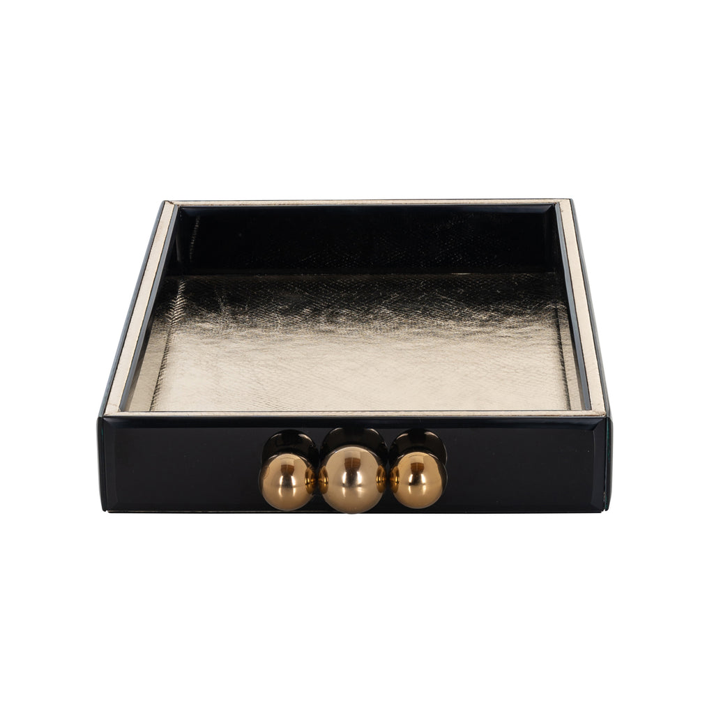 Tablett Liv black/gold