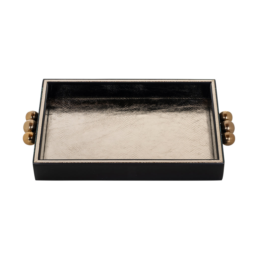 Tablett Liv black/gold