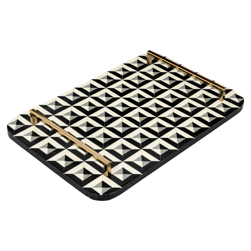 Tablett Birte black/white
