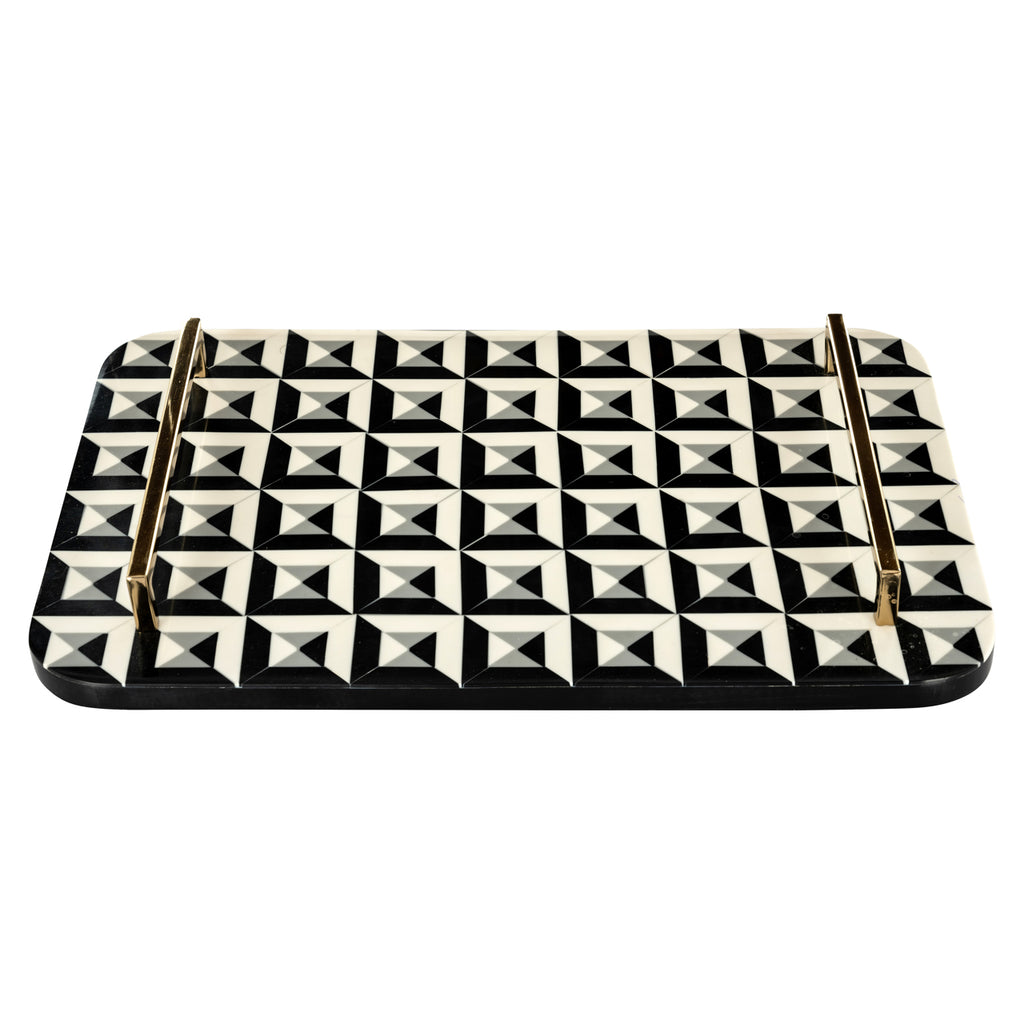 Tablett Birte black/white
