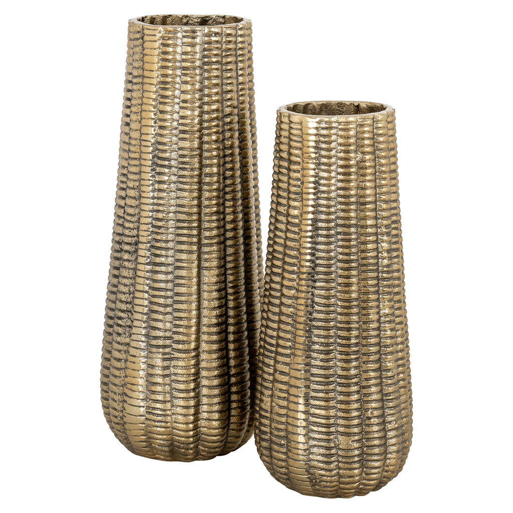 Vase Loran brushed gold large