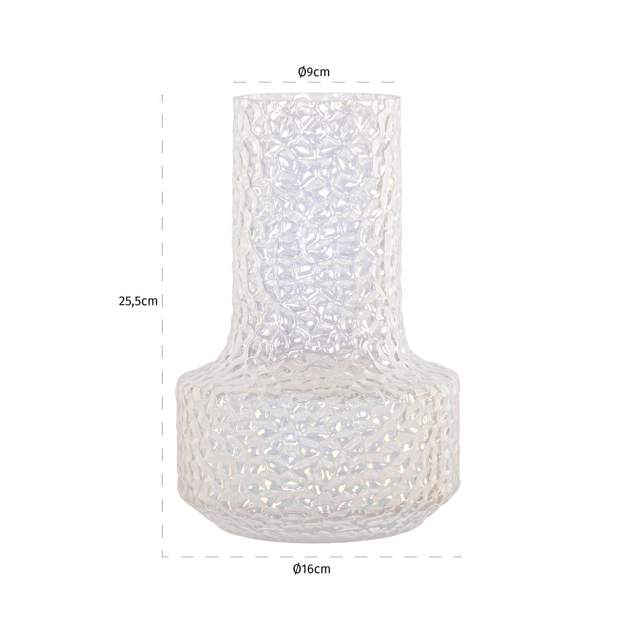 Vase Bridey iridescent