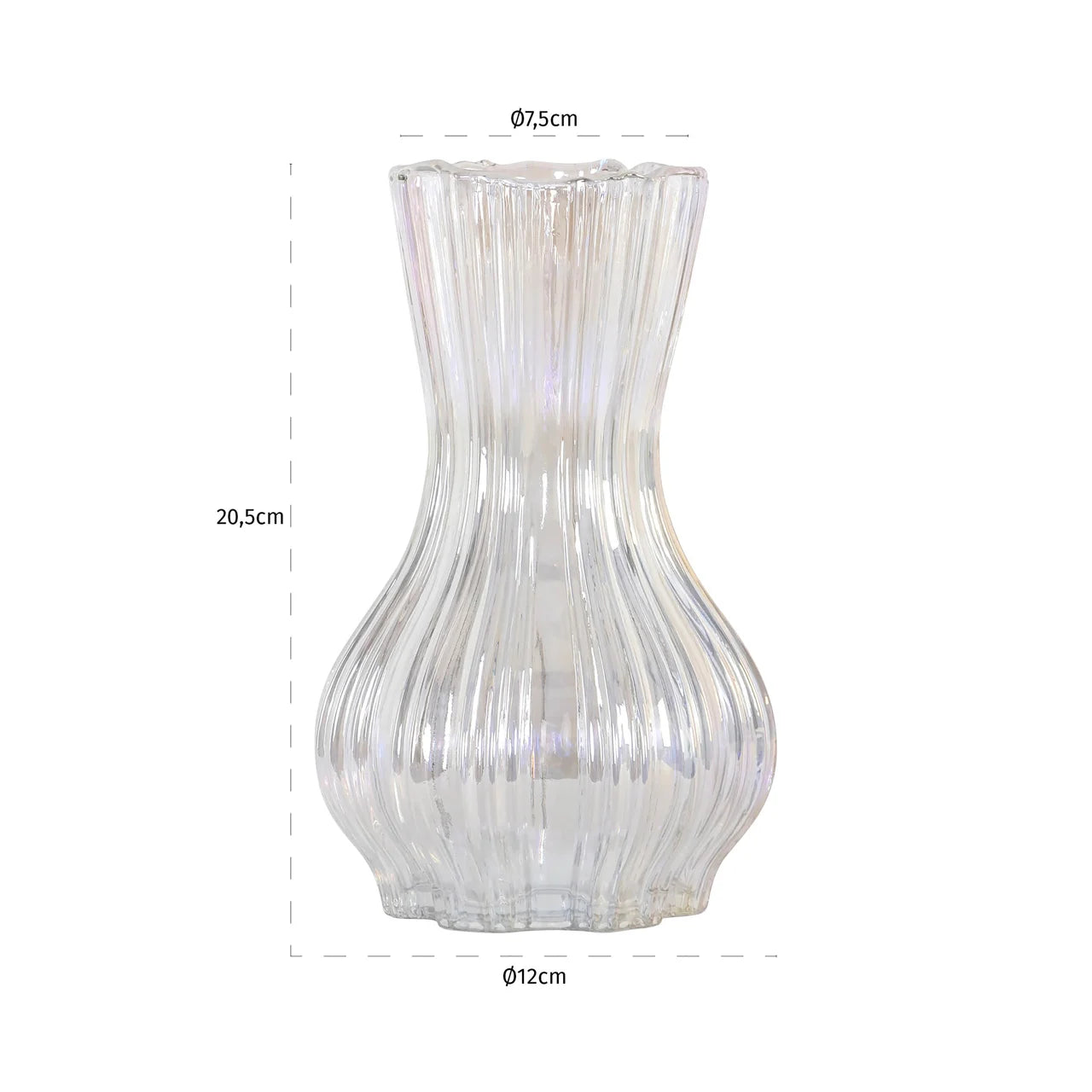 Vase Cracy iridescent small