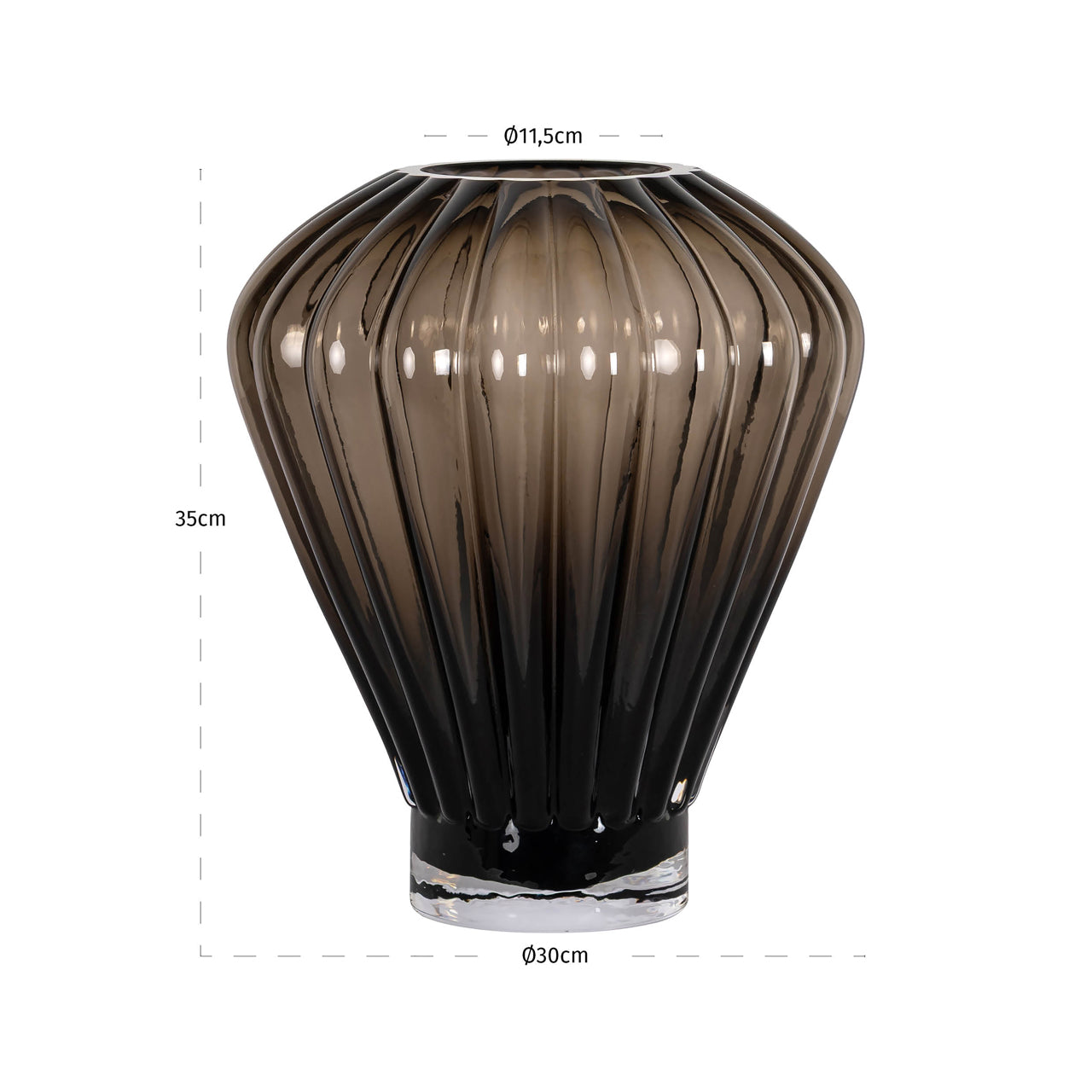 Vase Shani brown