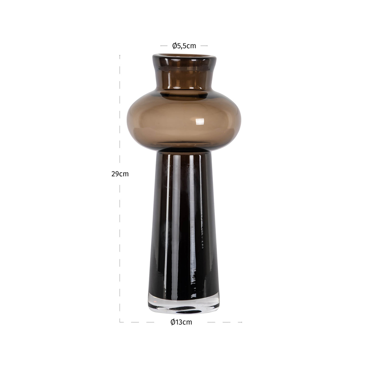 Vase Jamey brown small