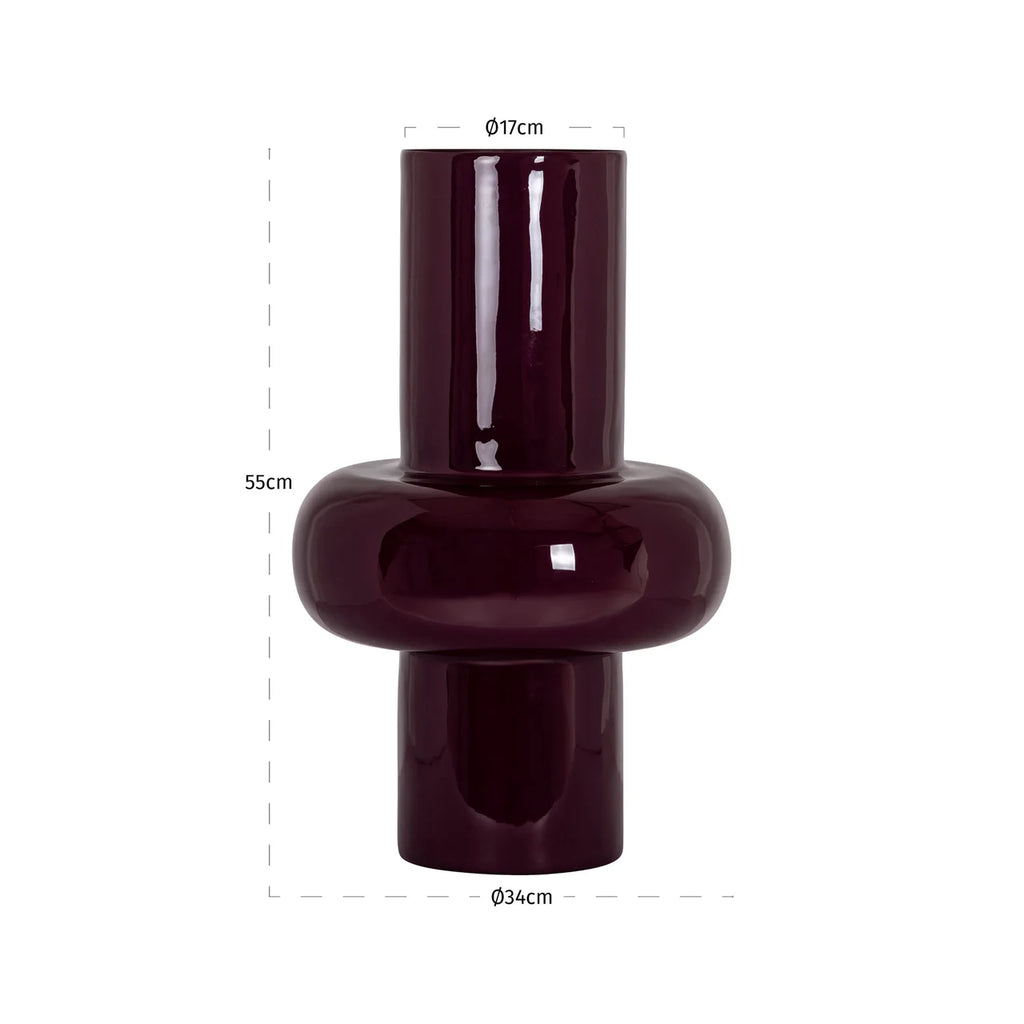 Vase Ashlyn burgundy large