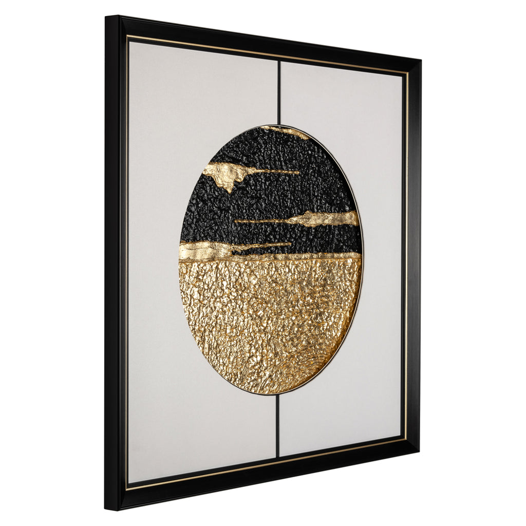 Wandkunst Moon black/gold