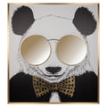 Wandkunst Panda black/gold