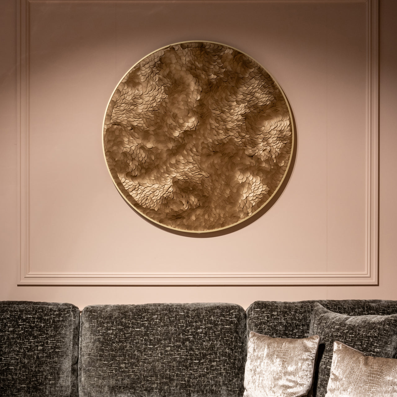 Wandkunst Bloom gold