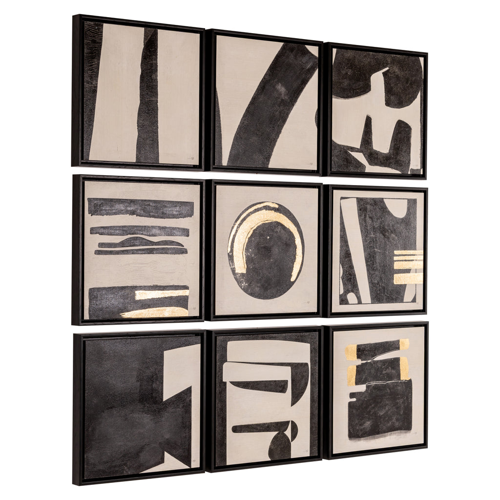 Wandkunst Gabri black/white (Set of 9)