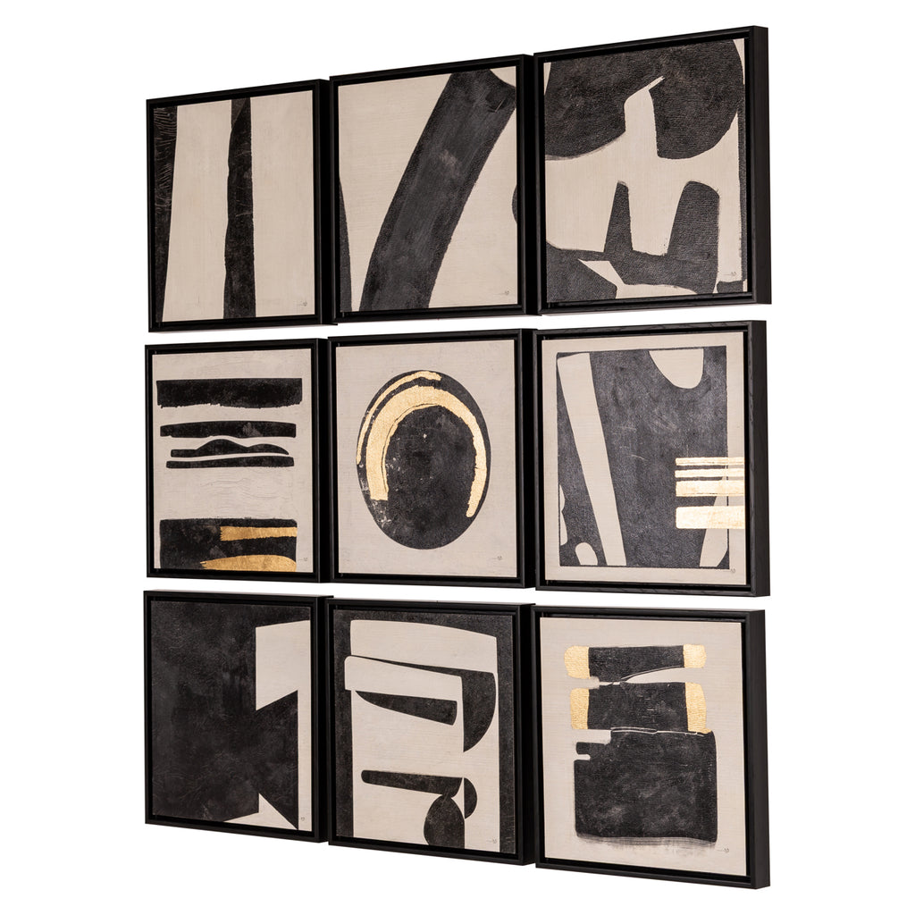 Wandkunst Gabri black/white (Set of 9)